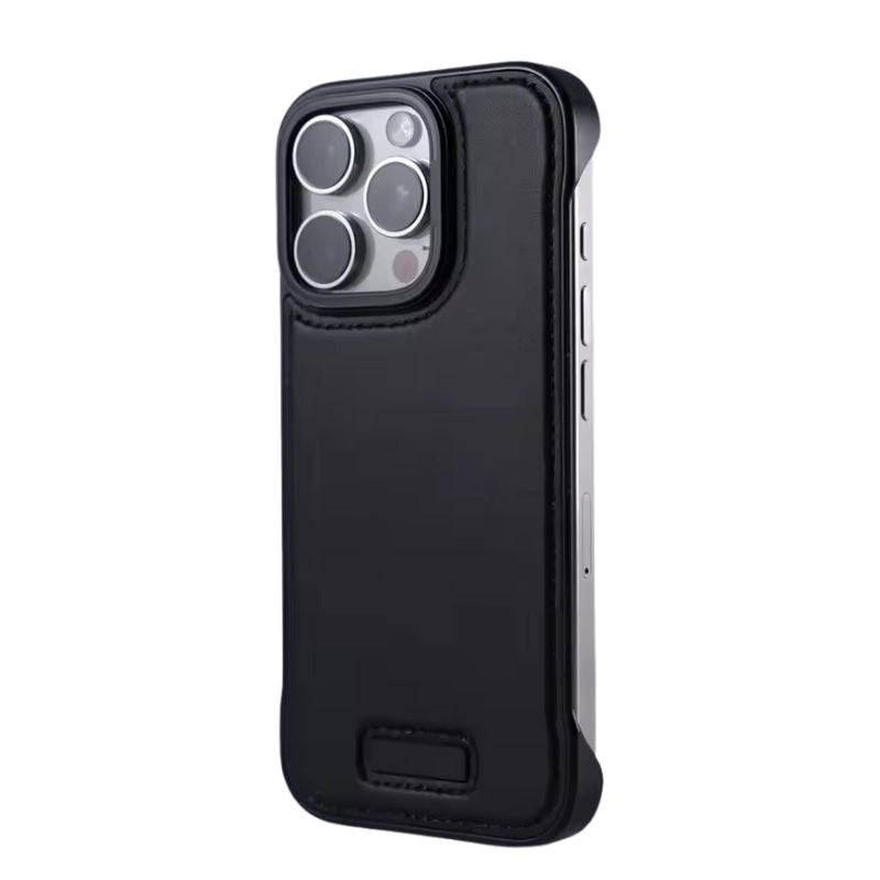 Premium iPhone Case Camera Lens Protection Magnetic PU Leather Cover Ultra Thin Borderless Shockproof Non Slip Matte Finish Design