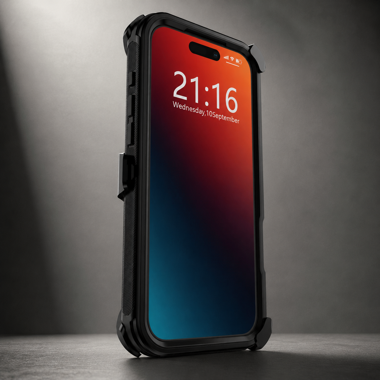 Premium iPhone Case Camera Lens Protection Shockproof Cover 3 Layer Hybrid Armor Belt Clip Holster Kickstand Anti Fingerprint Rugged Design