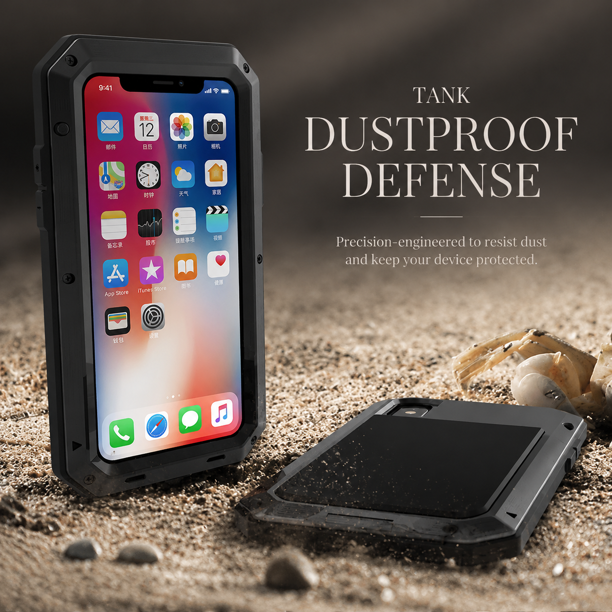Premium iPhone Case Camera Lens Protection Shockproof Cover Aluminum Metal Armor Bumper Anti Fingerprint Non Slip Dustproof Full Coverage Design