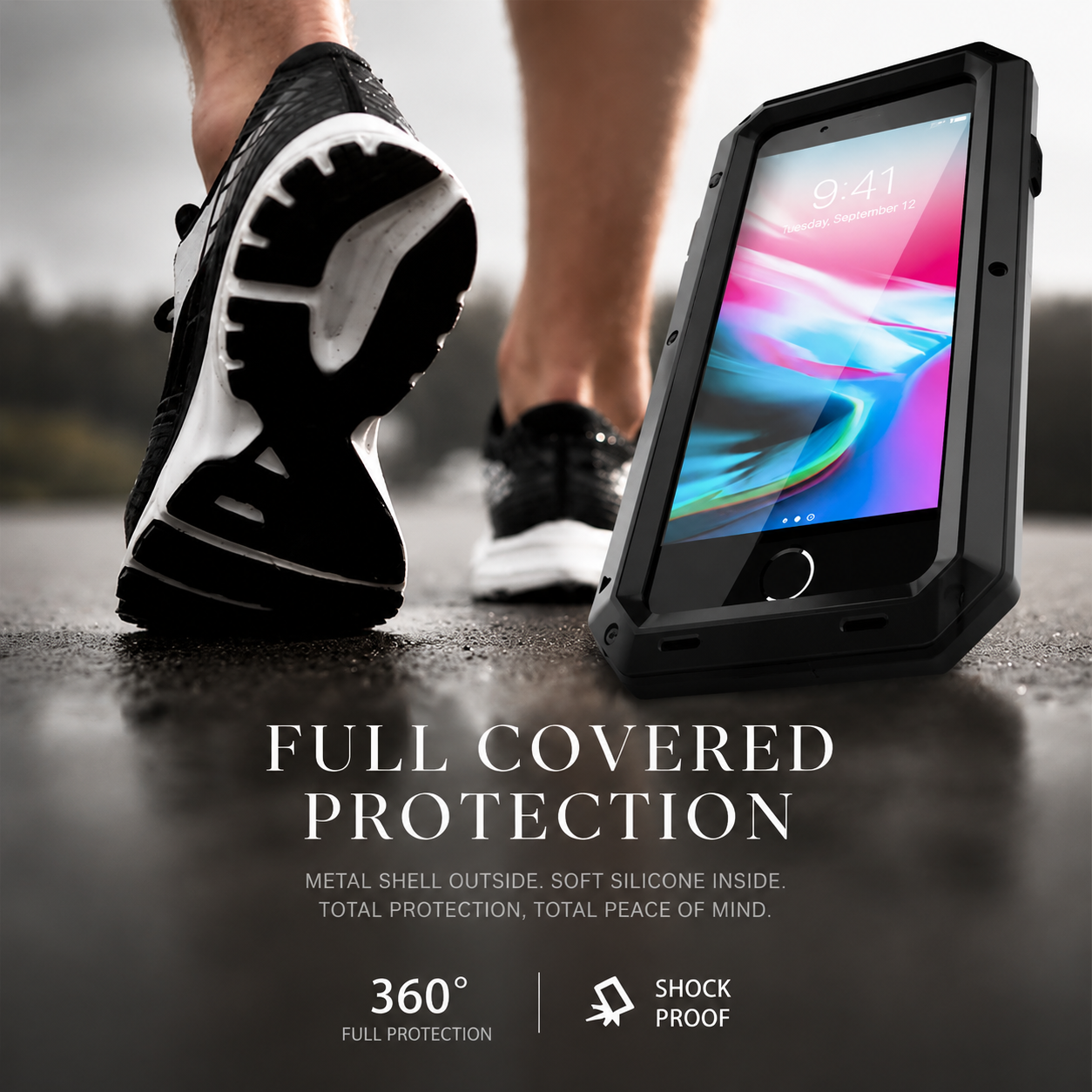 Premium iPhone Case Camera Lens Protection Shockproof Cover Aluminum Metal Armor Bumper Anti Fingerprint Non Slip Dustproof Full Coverage Design