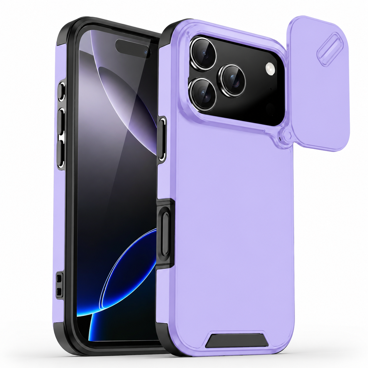 Premium iPhone Case Camera Lens Protection Shockproof Cover Slide Camera Guard PC TPU Anti Collision Protective Full Coverage Durable Design