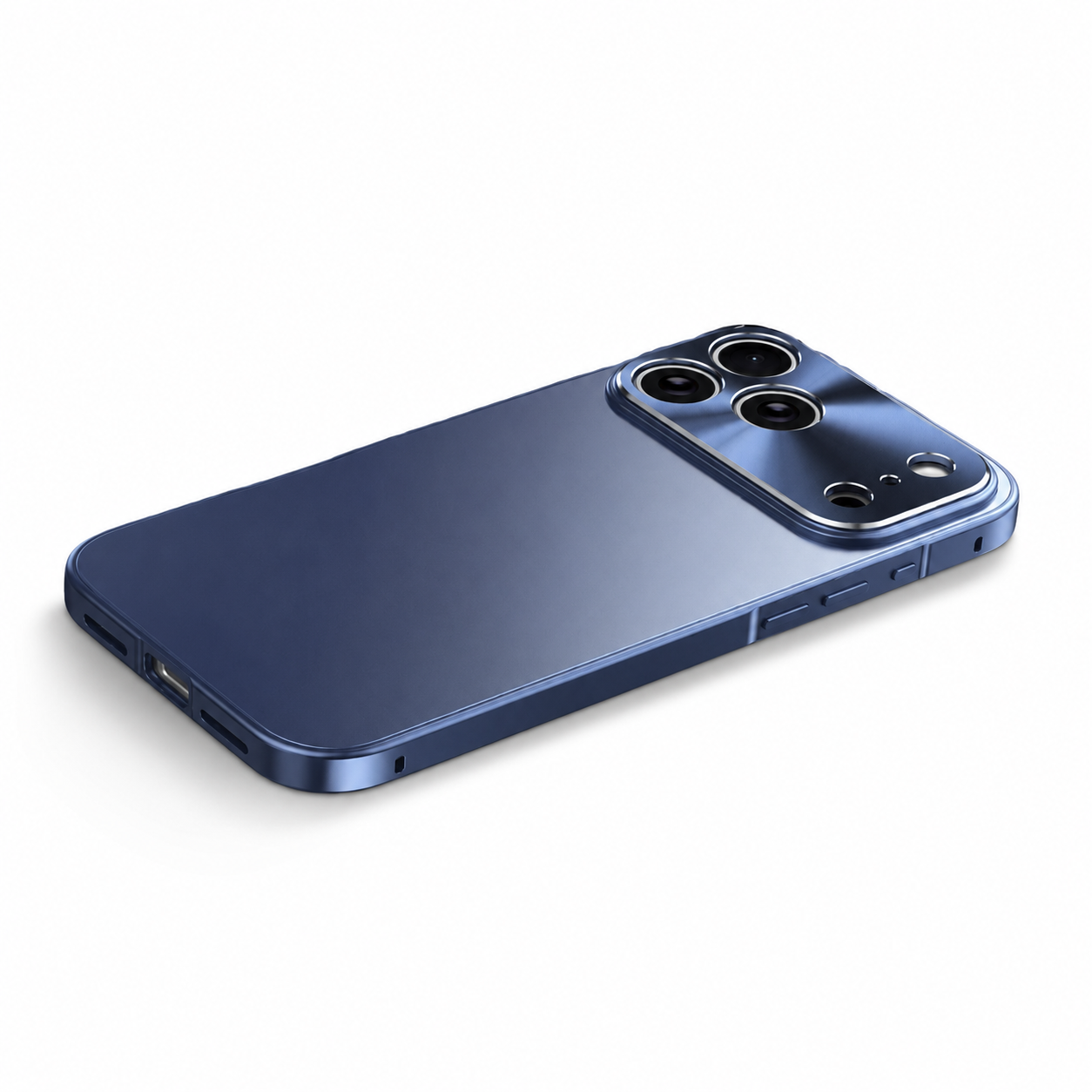 Premium iPhone Case Camera Lens Protection Shockproof Protective Cover Aluminum Alloy Frame Ultra Thin Frosted Back Anti Fingerprint Full Coverage