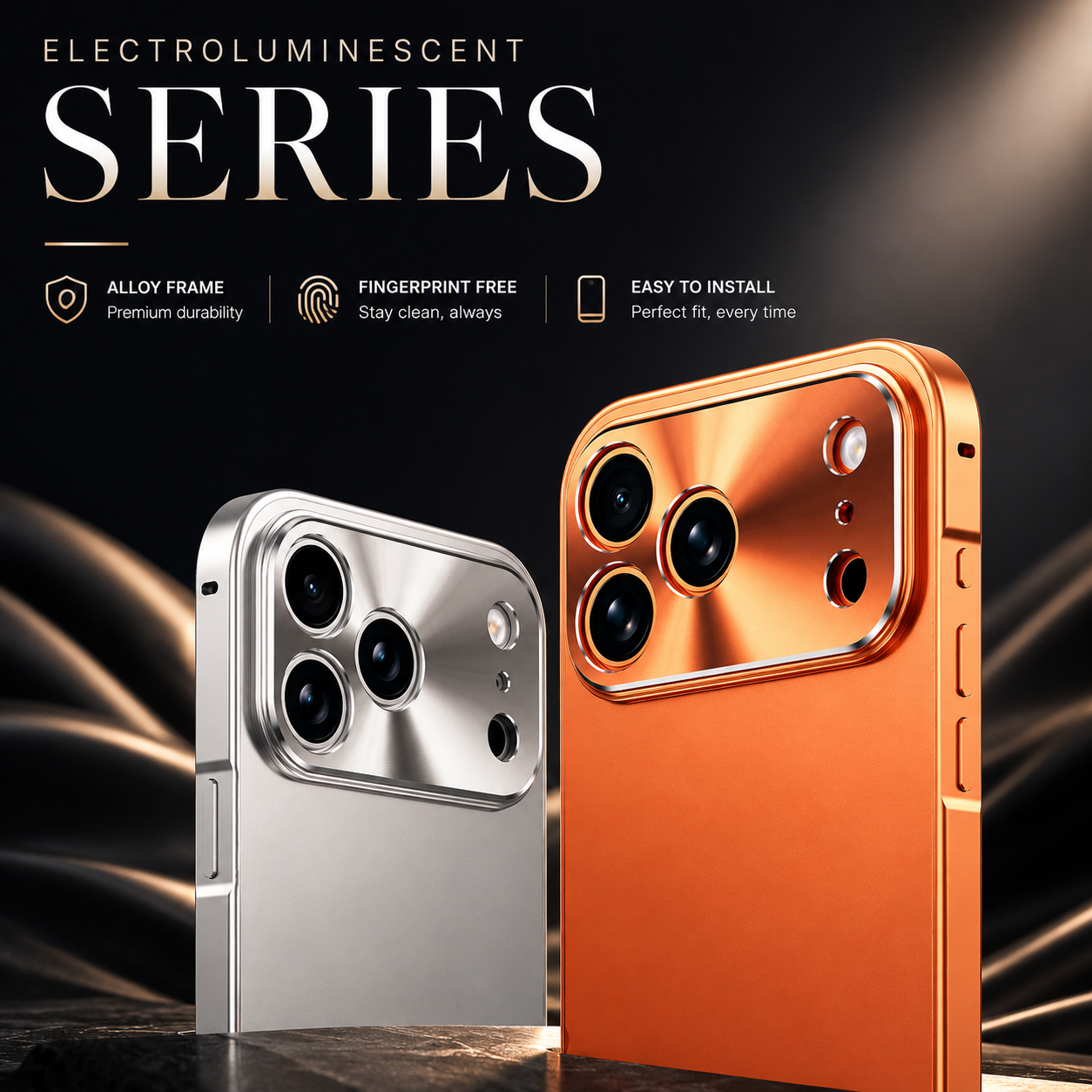Premium iPhone Case Camera Lens Protection Shockproof Protective Cover Aluminum Alloy Frame Ultra Thin Frosted Back Anti Fingerprint Full Coverage