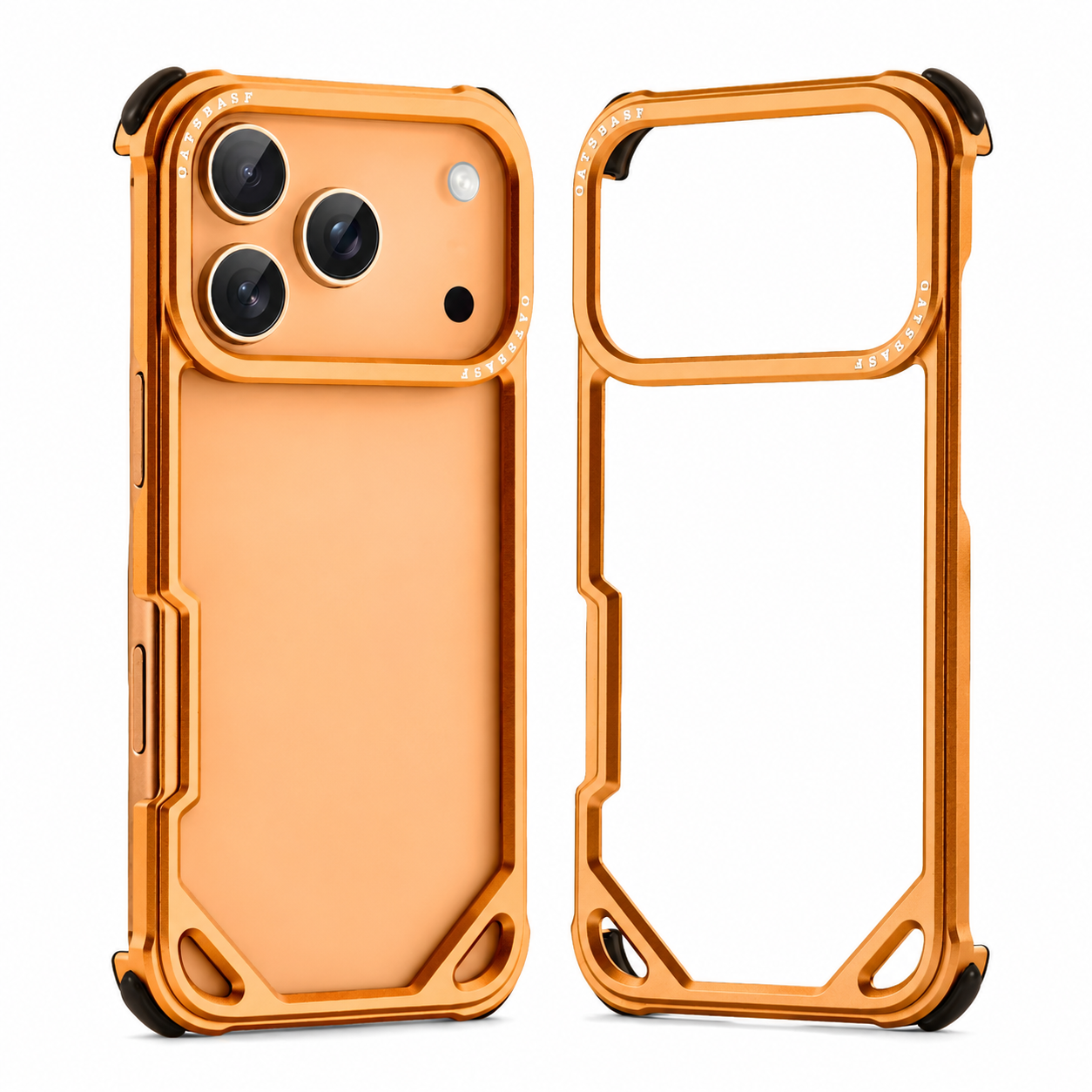 Premium iPhone Case Camera Lens Protection Shockproof Protective Cover Aluminum Alloy Frameless Wireless Charging Compatible Minimalist Design
