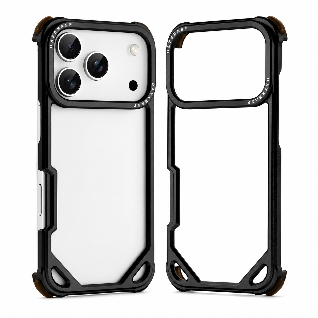 Premium iPhone Case Camera Lens Protection Shockproof Protective Cover Aluminum Alloy Frameless Wireless Charging Compatible Minimalist Design