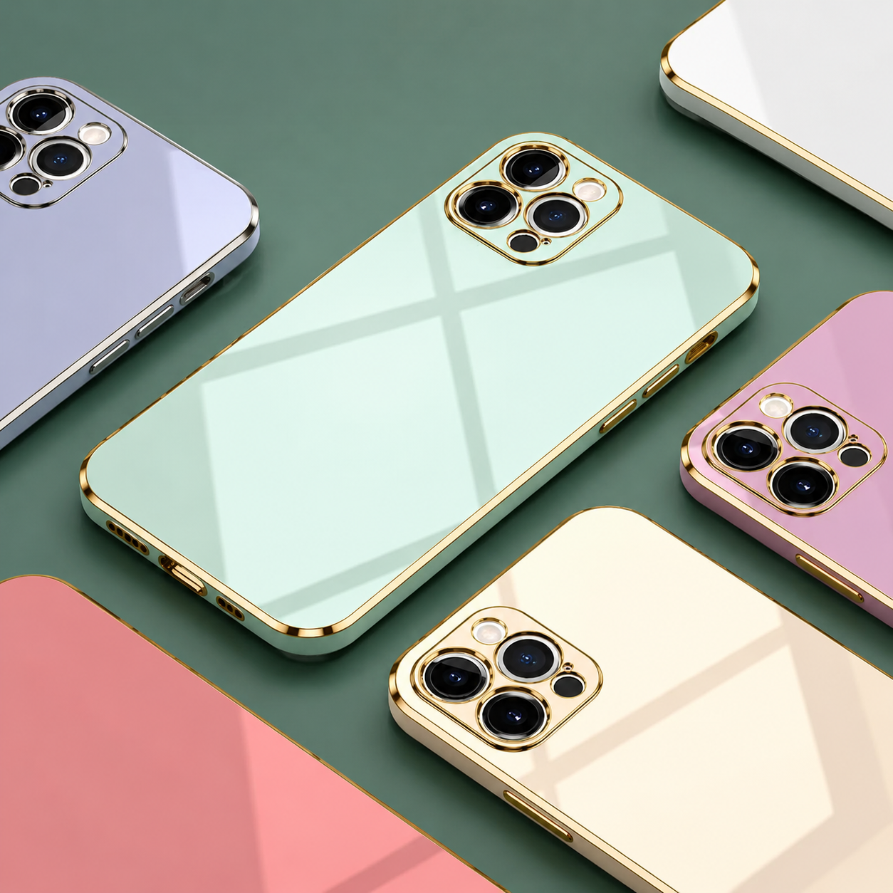 Premium iPhone Case Camera Lens Protection Shockproof Protective Cover Anti Fingerprint Scratch Resistant Soft Silicone Slim Lightweight Design
