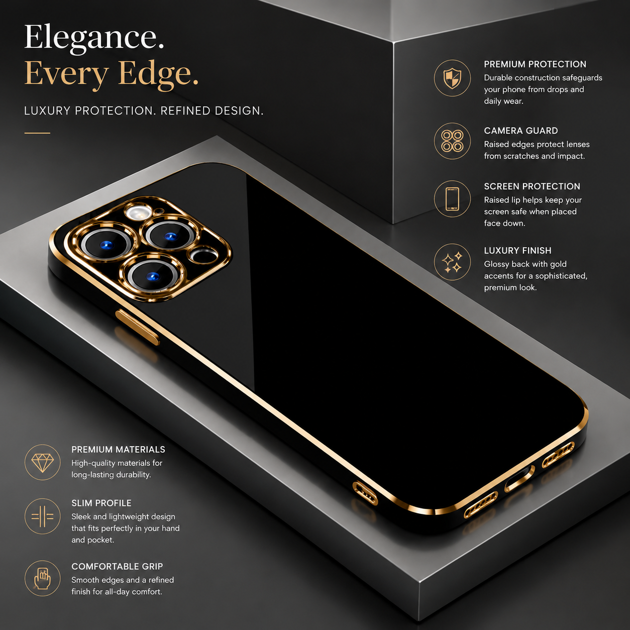 Premium iPhone Case Camera Lens Protection Shockproof Protective Cover Anti Fingerprint Scratch Resistant Soft Silicone Slim Lightweight Design