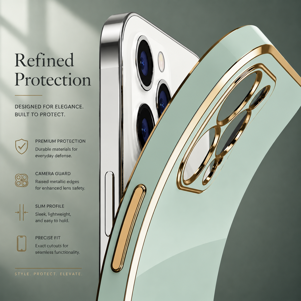 Premium iPhone Case Camera Lens Protection Shockproof Protective Cover Anti Fingerprint Scratch Resistant Soft Silicone Slim Lightweight Design
