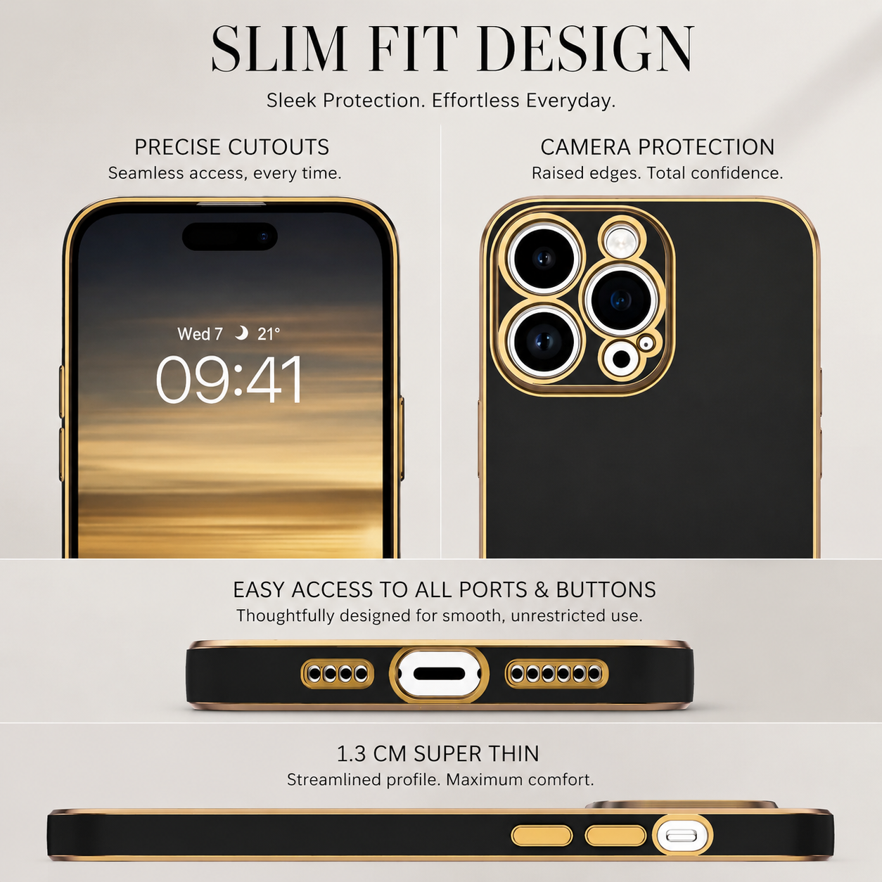 Premium iPhone Case Camera Lens Protection Shockproof Protective Cover Anti Fingerprint Scratch Resistant Soft Silicone Slim Lightweight Design