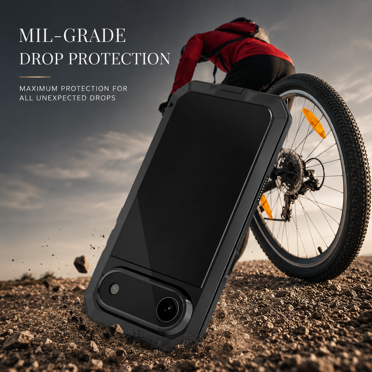 Premium iPhone Case Camera Lens Protection Shockproof Protective Cover Built In Screen Protection Heavy Duty Metal Armor TPU PC Design