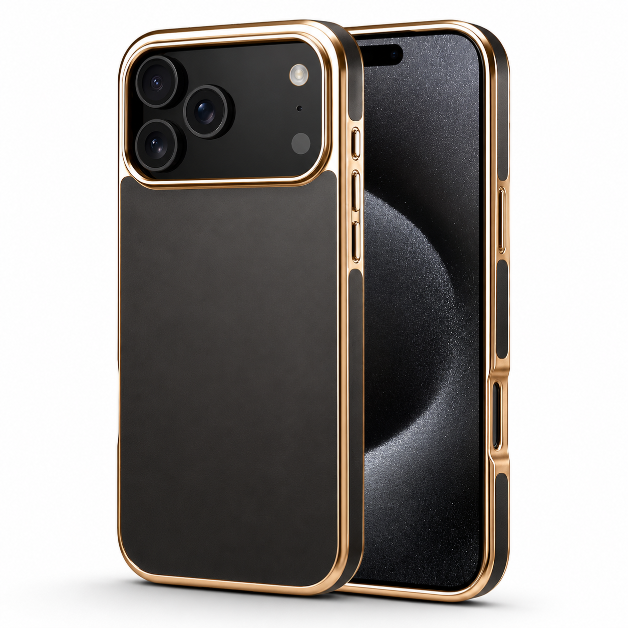 Premium iPhone Case Camera Lens Protection Shockproof Protective Cover Genuine Leather Non Slip Anti Fingerprint Electroplated Design