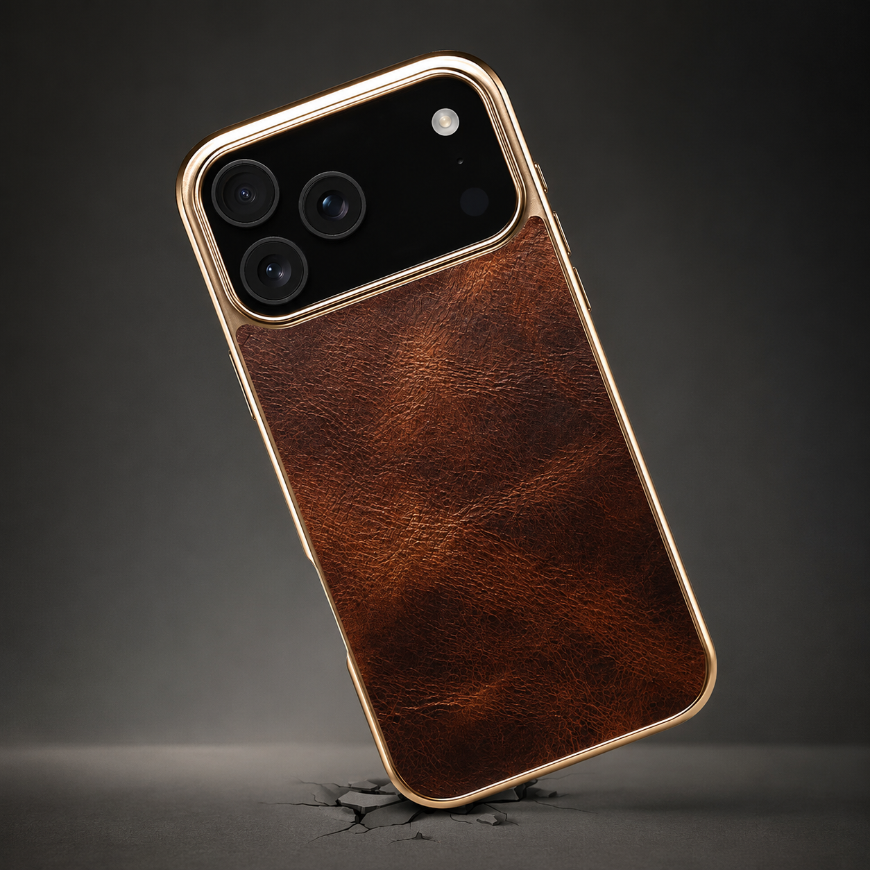Premium iPhone Case Camera Lens Protection Shockproof Protective Cover Genuine Leather Non Slip Anti Fingerprint Electroplated Design