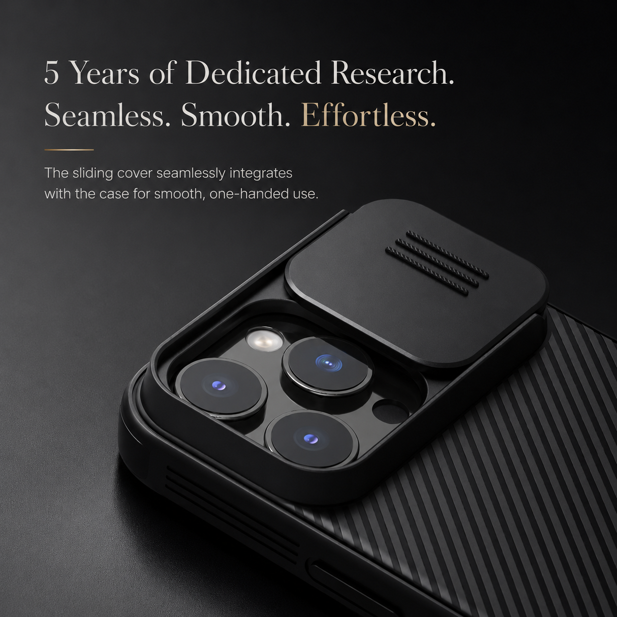 Premium iPhone Case Camera Lens Protection Shockproof Protective Cover Magnetic Back Sliding Camera Cover Rugged TPU PC Design