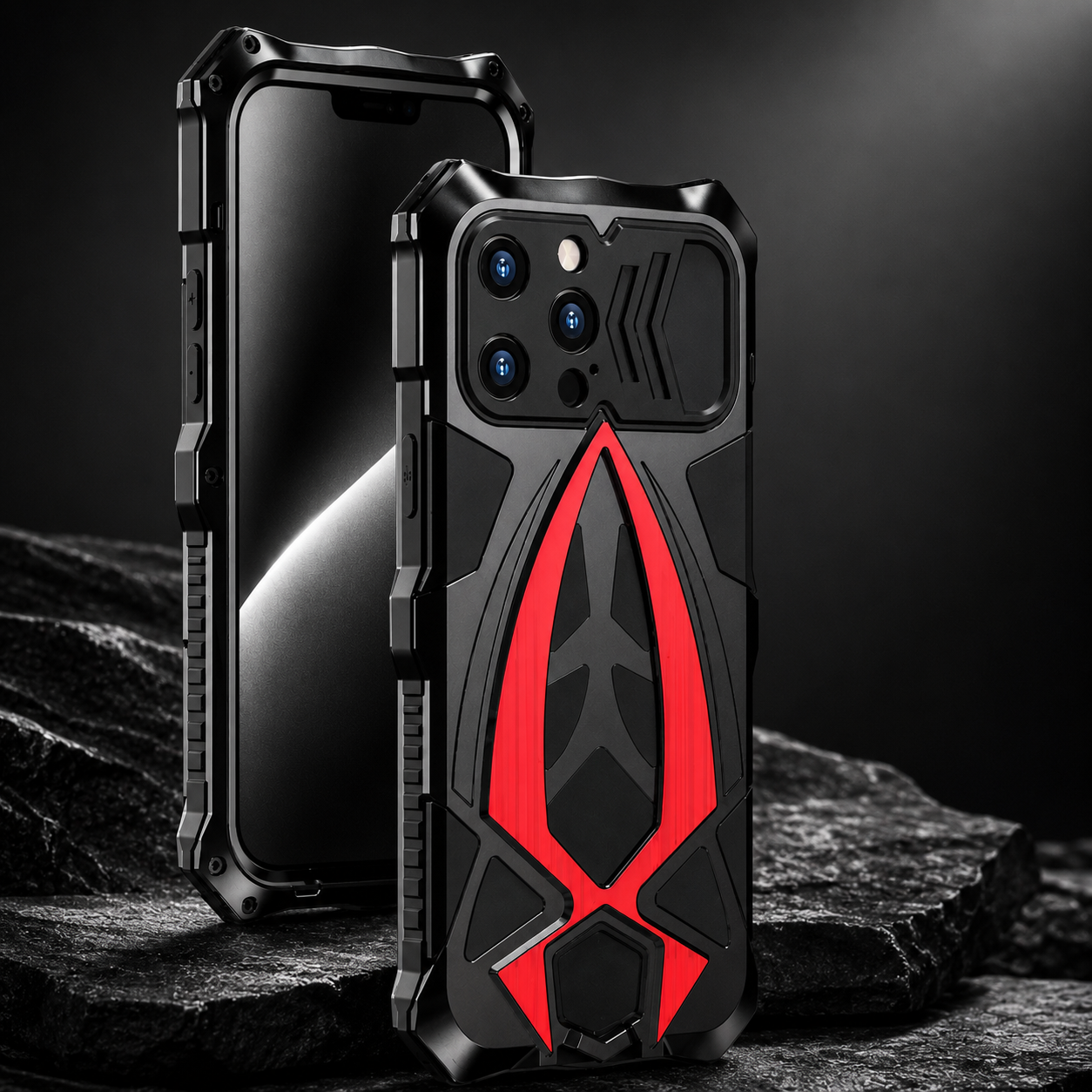 Premium iPhone Case Camera Lens Protection Shockproof Protective Cover Metal Frame Armor Anti Scratch Dustproof Rugged Design