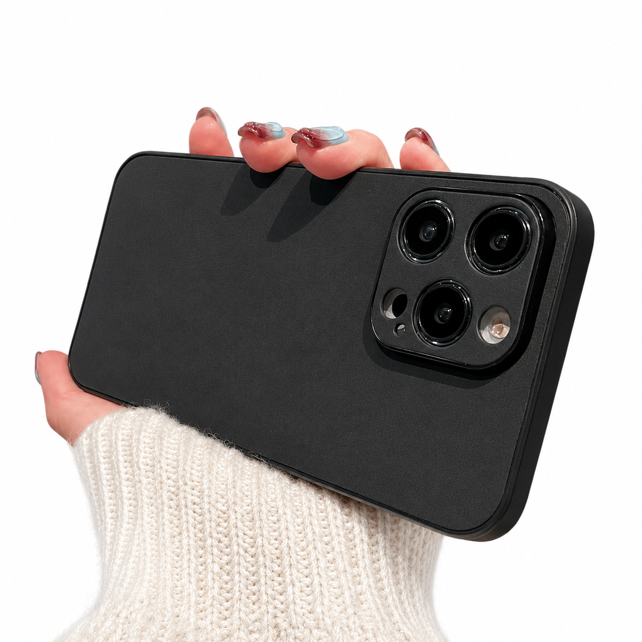 Premium iPhone Case Camera Lens Protection Shockproof Protective Cover Suede Leather Non Slip Anti Fingerprint Ultra Thin Design