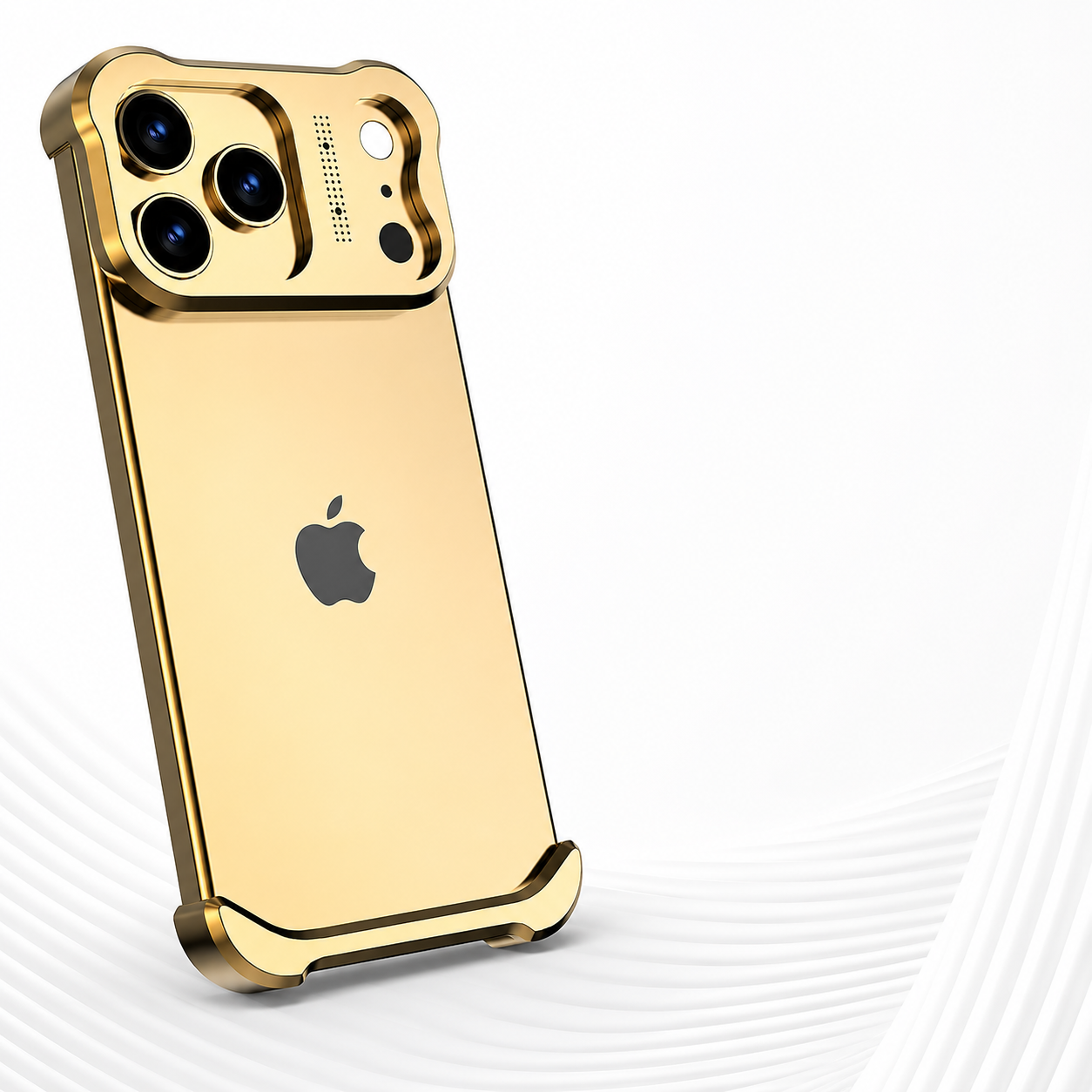 Premium iPhone Case Camera Lens Protection Shockproof Protective Cover Titanium Alloy Bumper Anti Fingerprint Lightweight Borderless Design