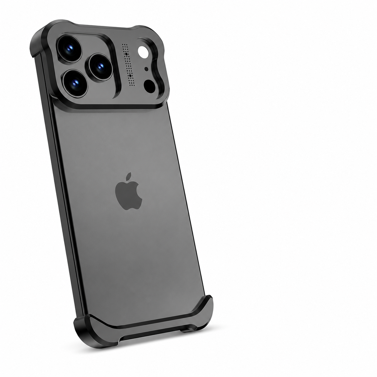 Premium iPhone Case Camera Lens Protection Shockproof Protective Cover Titanium Alloy Bumper Anti Fingerprint Lightweight Borderless Design