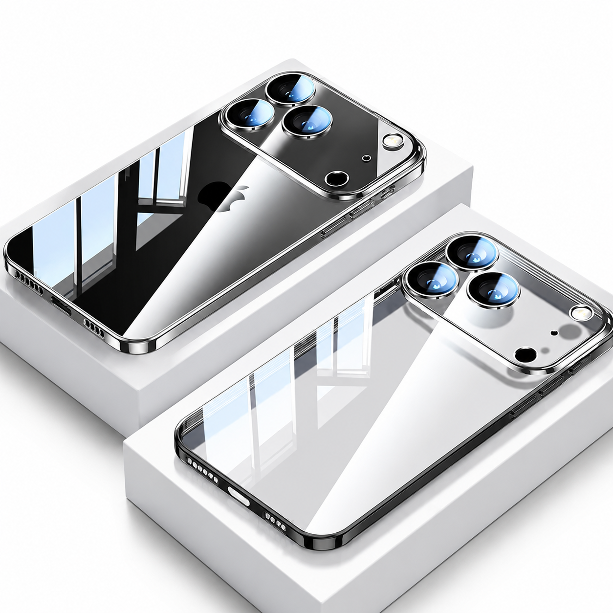 Premium iPhone Case Camera Lens Protection Shockproof Protective Cover Ultra Thin Transparent TPU Anti Fingerprint Scratch Resistant Design