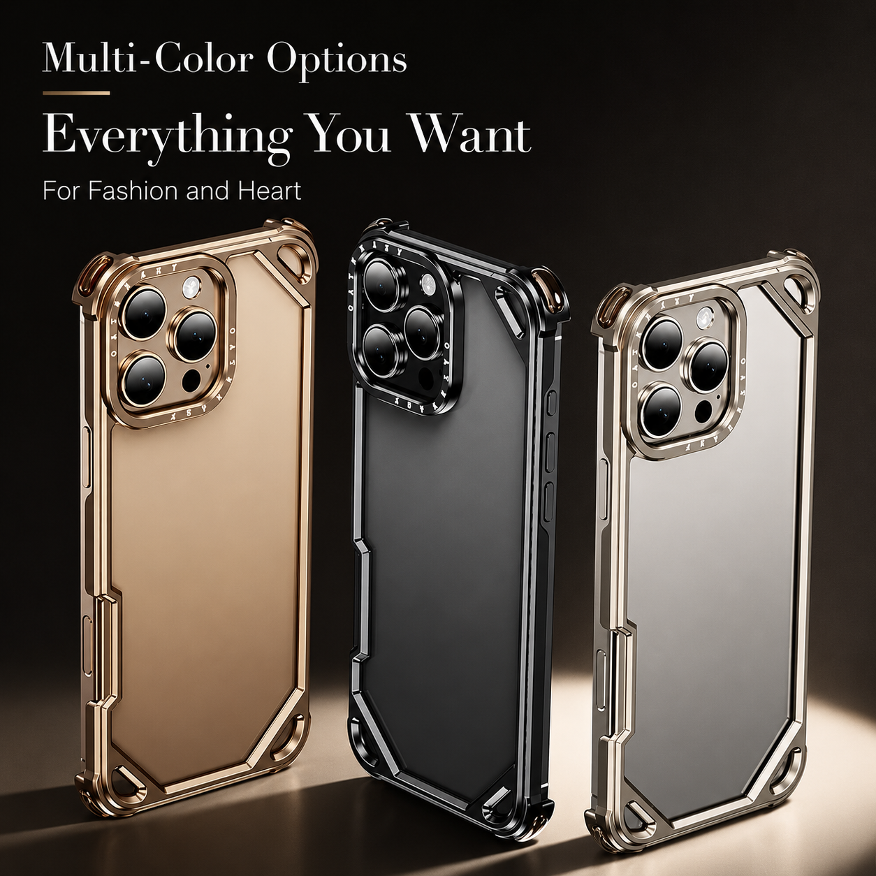 Premium iPhone Case Camera Lens Protection Ultra Thin Metal Frame Bumper Shockproof Cover Wireless Charging Compatible Half Wrapped Design