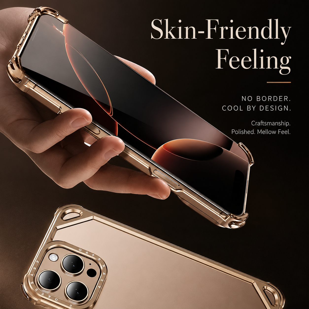 Premium iPhone Case Camera Lens Protection Ultra Thin Metal Frame Bumper Shockproof Cover Wireless Charging Compatible Half Wrapped Design