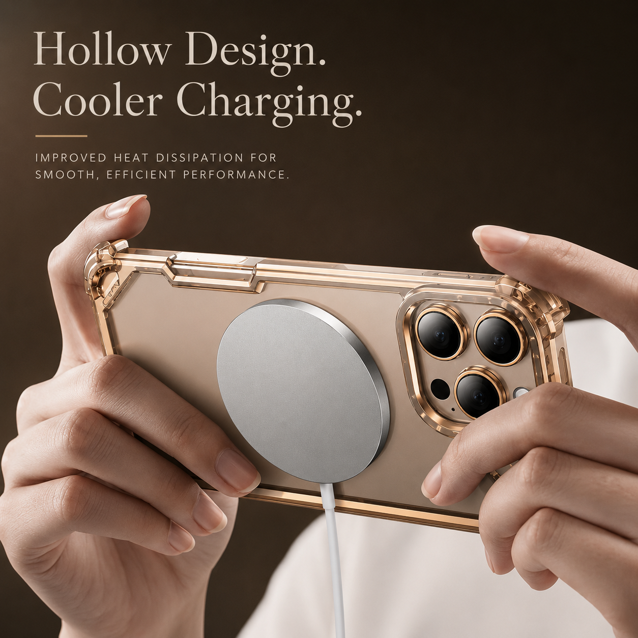 Premium iPhone Case Camera Lens Protection Ultra Thin Metal Frame Bumper Shockproof Cover Wireless Charging Compatible Half Wrapped Design