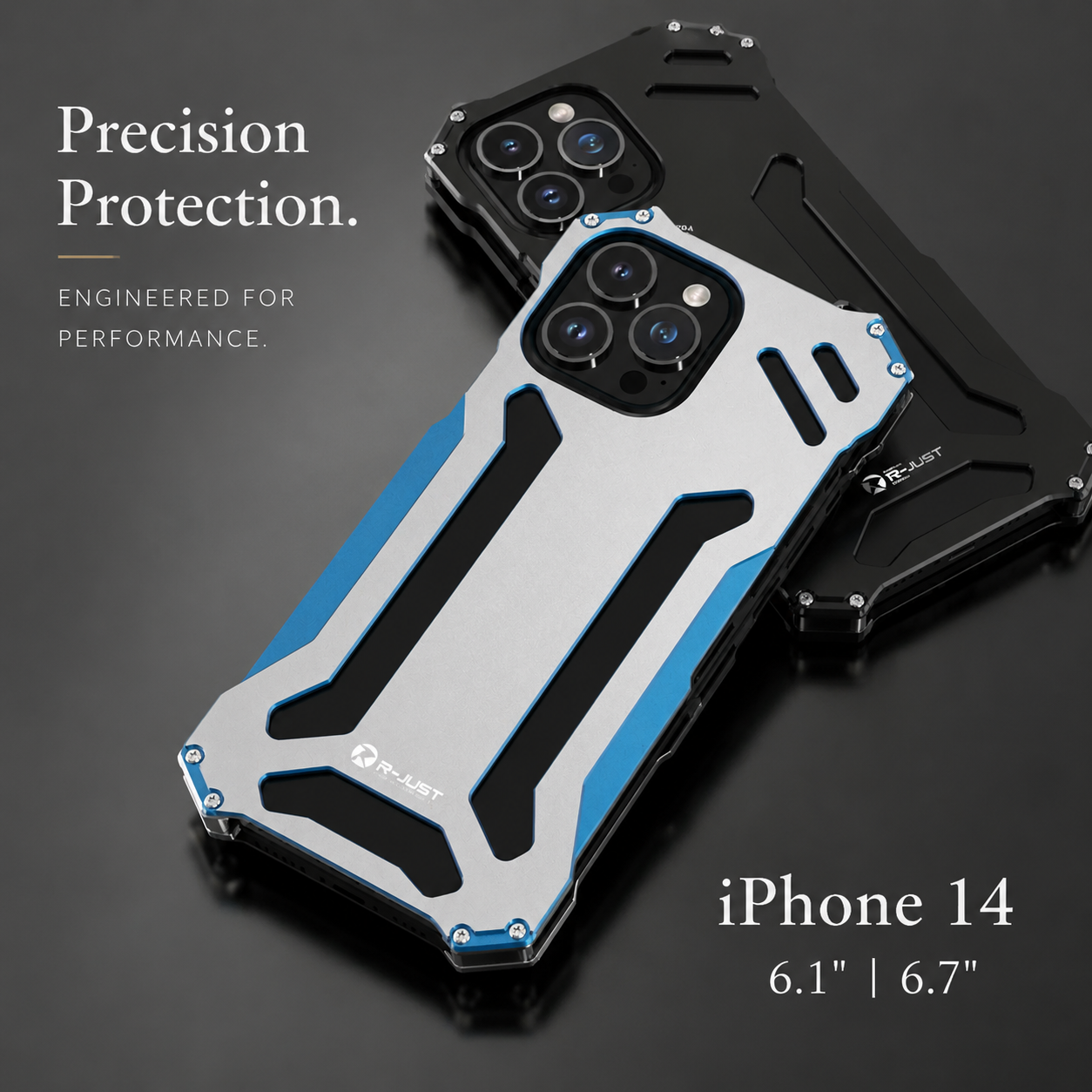 Premium iPhone Case Camera Lens Protection with Aluminum Alloy Armor Construction, Shockproof Design, Anti Scratch Surface, Matte Non Slip Finish