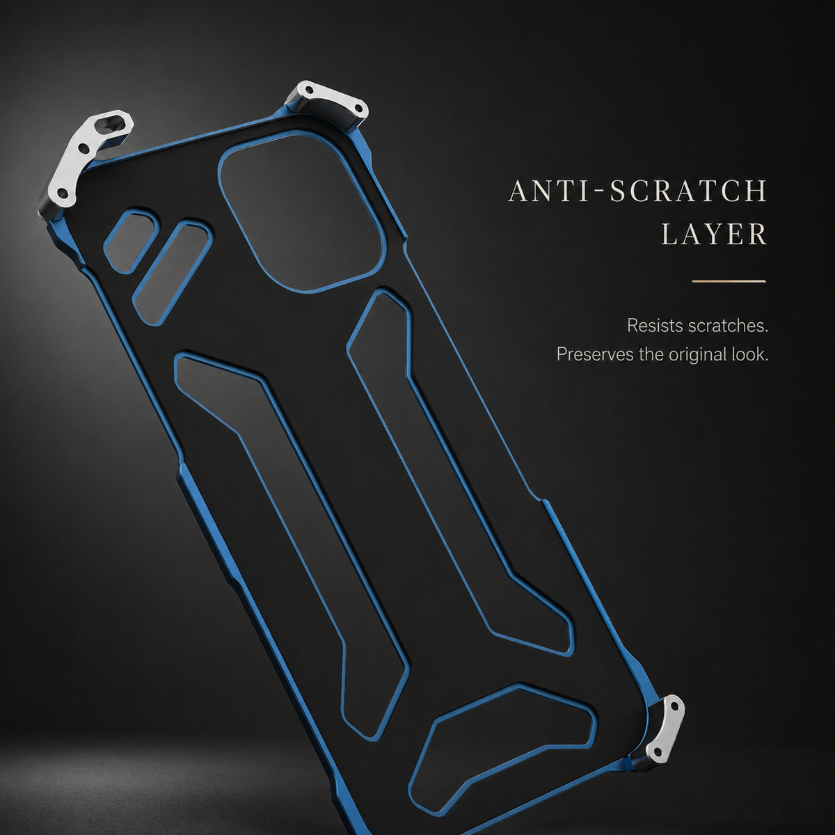 Premium iPhone Case Camera Lens Protection with Aluminum Metal Construction, Shockproof Design, Anti Scratch Surface, Anti Fingerprint Non Slip Finish