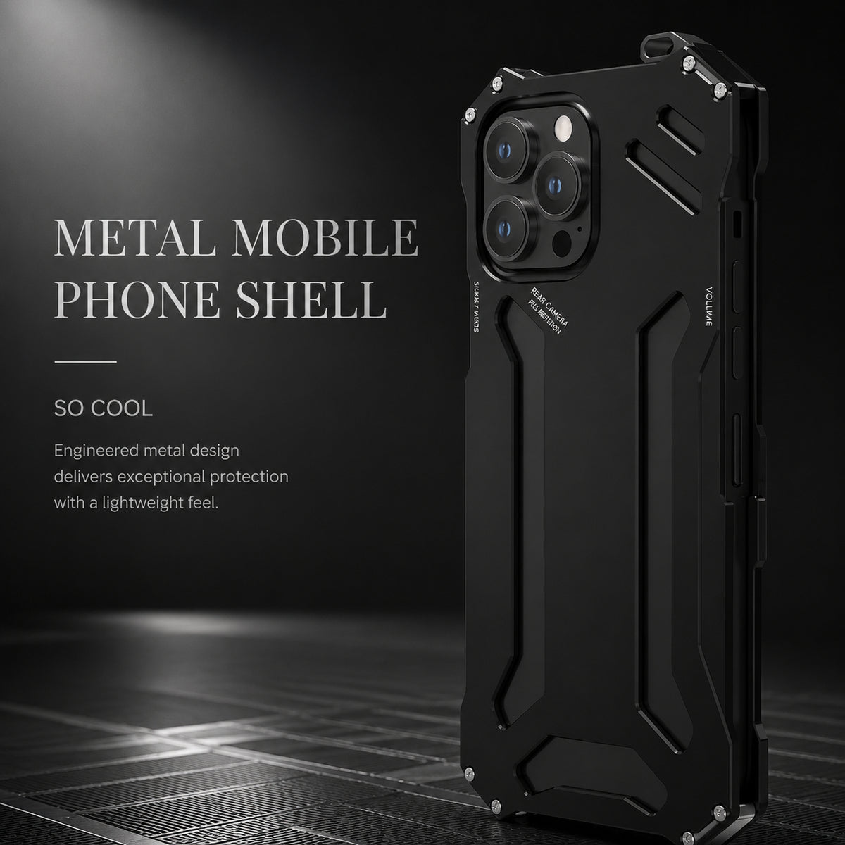 Premium iPhone Case Camera Lens Protection with Aluminum Metal Construction, Shockproof Design, Anti Scratch Surface, Anti Fingerprint Non Slip Finish