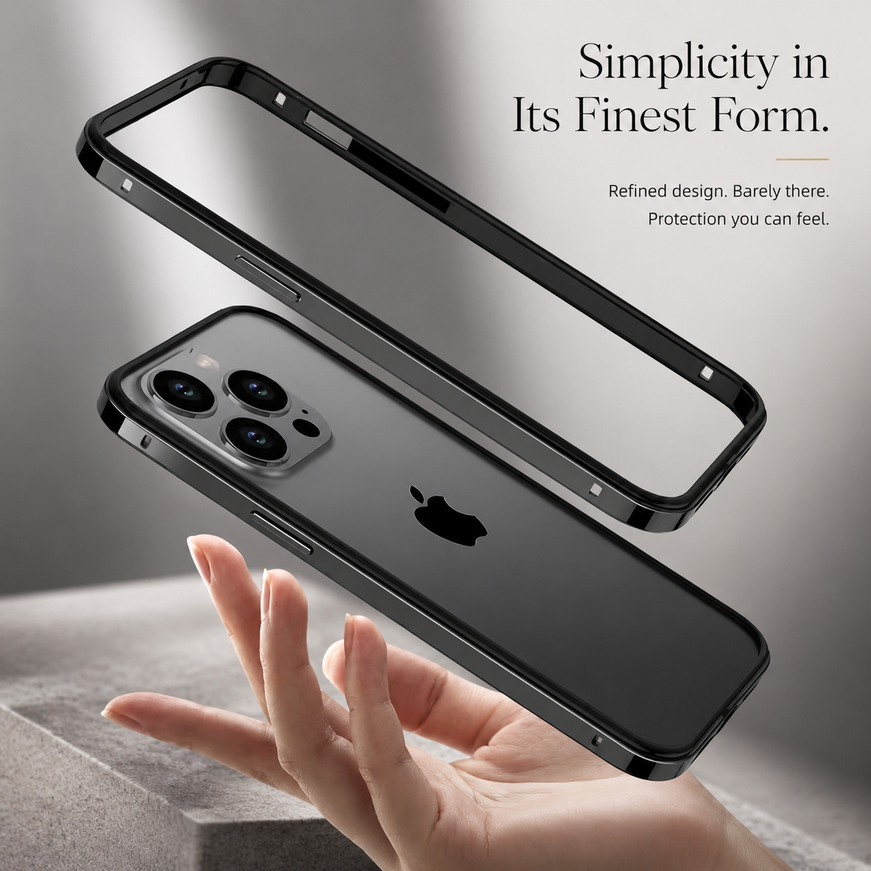 Premium iPhone Case Camera Lens Protection with Aluminum Metal Frame, Silicone Bumper, Anti Scratch Surface, Durable Shockproof Protective Design