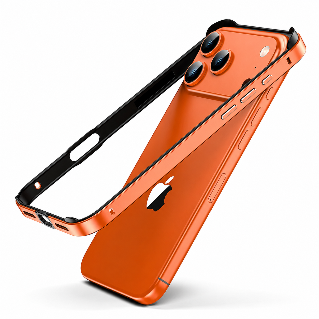 Premium iPhone Case Camera Lens Protection with Aluminum Metal Frame, Silicone Bumper, Anti Scratch Surface, Durable Shockproof Protective Design