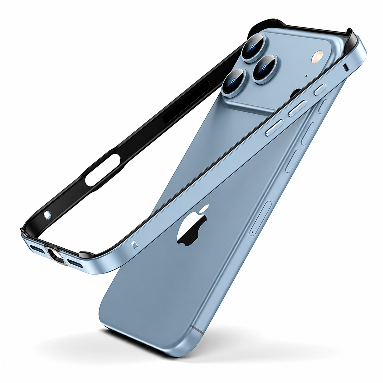 Premium iPhone Case Camera Lens Protection with Aluminum Metal Frame, Silicone Bumper, Anti Scratch Surface, Durable Shockproof Protective Design