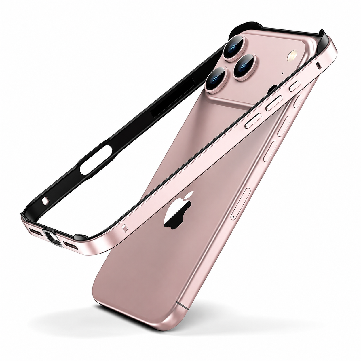 Premium iPhone Case Camera Lens Protection with Aluminum Metal Frame, Silicone Bumper, Anti Scratch Surface, Durable Shockproof Protective Design