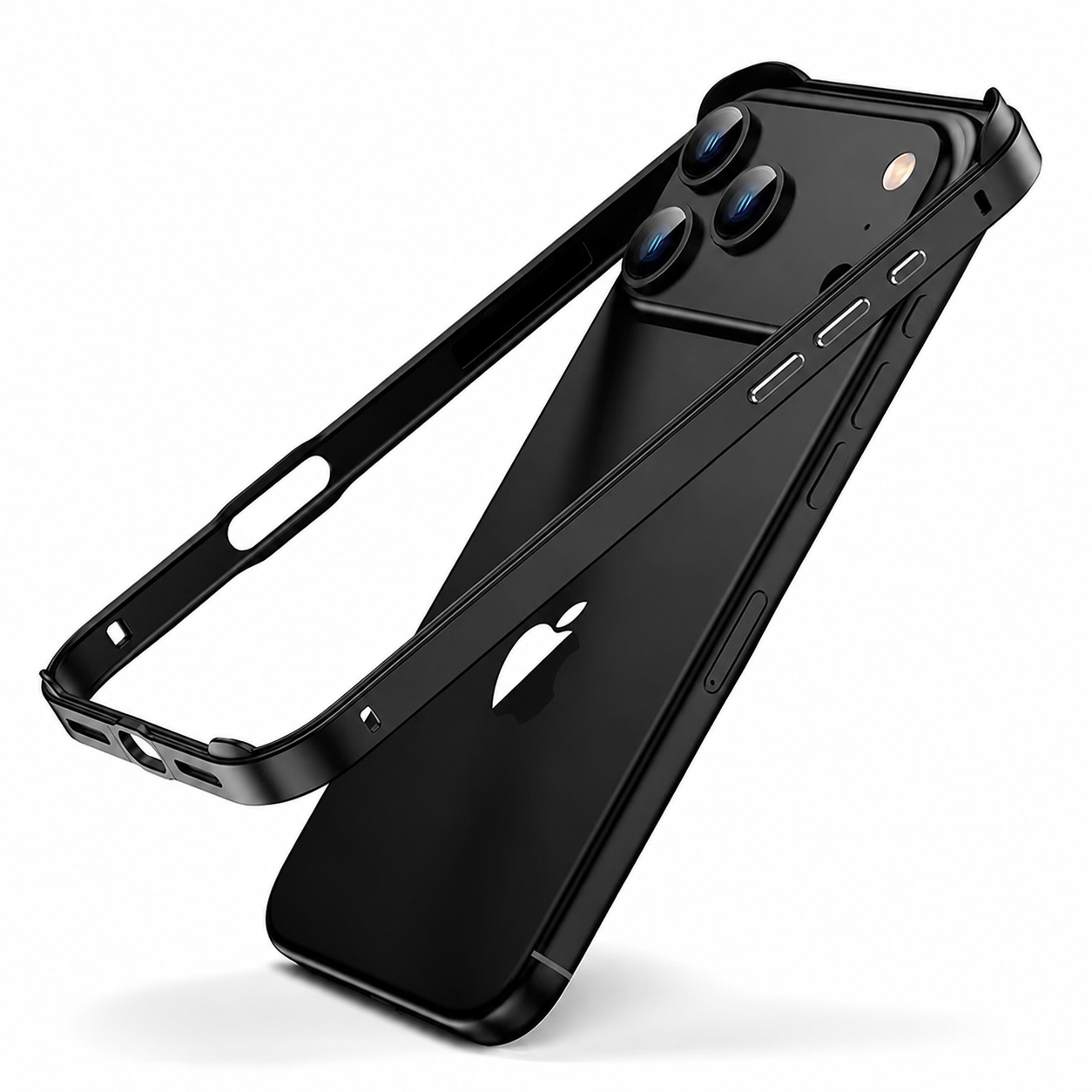 Premium iPhone Case Camera Lens Protection with Aluminum Metal Frame, Silicone Bumper, Anti Scratch Surface, Durable Shockproof Protective Design