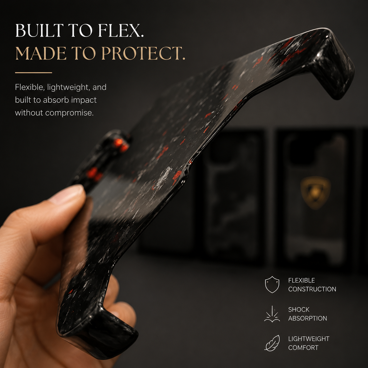 Premium iPhone Case Carbon Fiber Aramid Cover Shockproof Anti Fingerprint Non Slip Grip Ultra Thin Lightweight Durable Protective Case Glossy Design