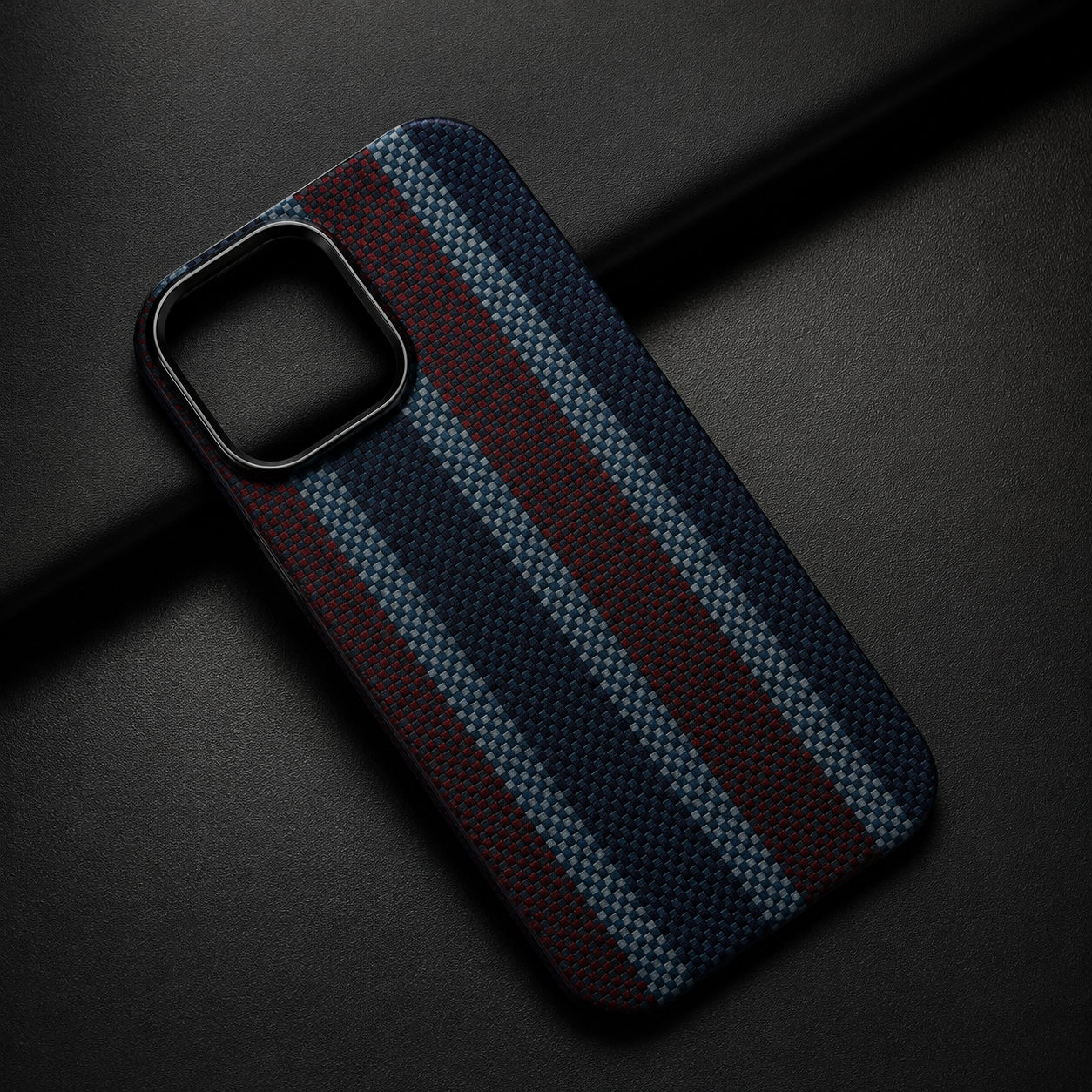 Premium iPhone Case Carbon Fiber Aramid Ultra-Thin Protective Cover Shockproof Anti-Fingerprint Full Back Lightweight MagSafe Compatible Design