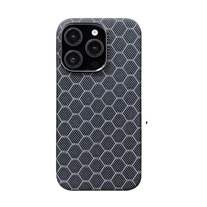 Premium iPhone Case Carbon Fiber Aramid Ultra-Thin Protective Cover Shockproof Anti-Fingerprint Full Back Lightweight MagSafe Compatible Design
