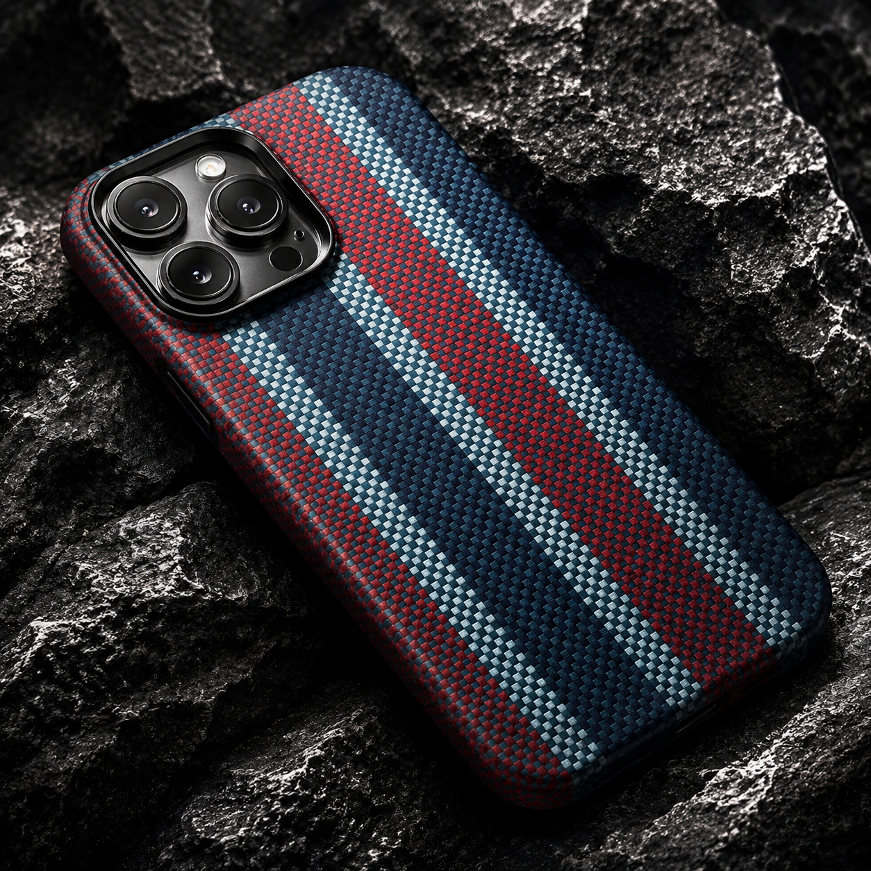 Premium iPhone Case Carbon Fiber Aramid Ultra-Thin Protective Cover Shockproof Anti-Fingerprint Full Back Lightweight MagSafe Compatible Design