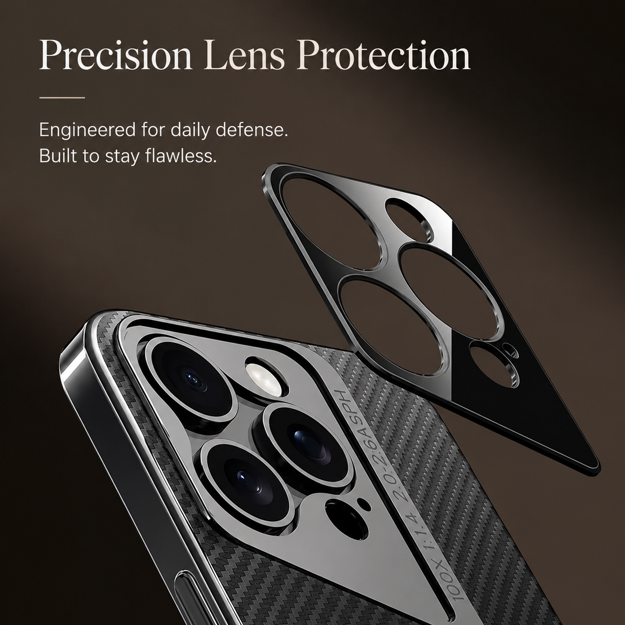 Premium iPhone Case Carbon Fiber Fighter-Style Electroplated Cover with Magnetic Shockproof Design, Anti-Fingerprint Non-Slip Full-Coverage Protection