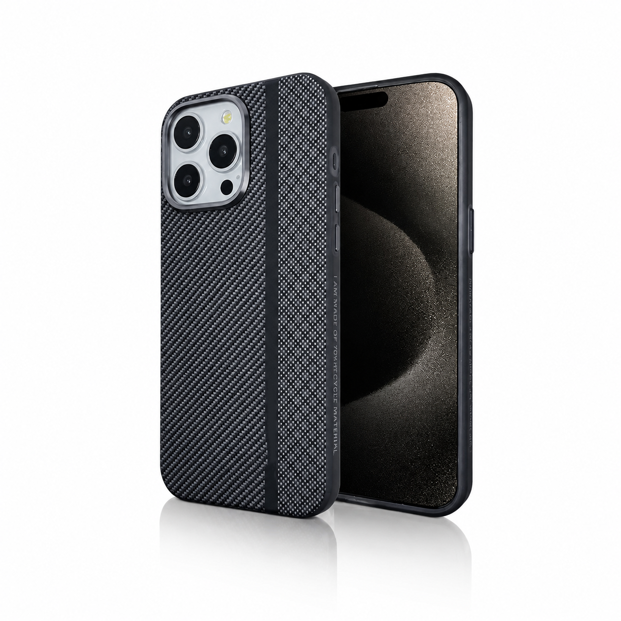 Premium iPhone Case Carbon Fiber Magnetic Cover Metal Camera Frame MagSafe Compatible Shockproof Airbag Corners Anti Fingerprint Hybrid Protection