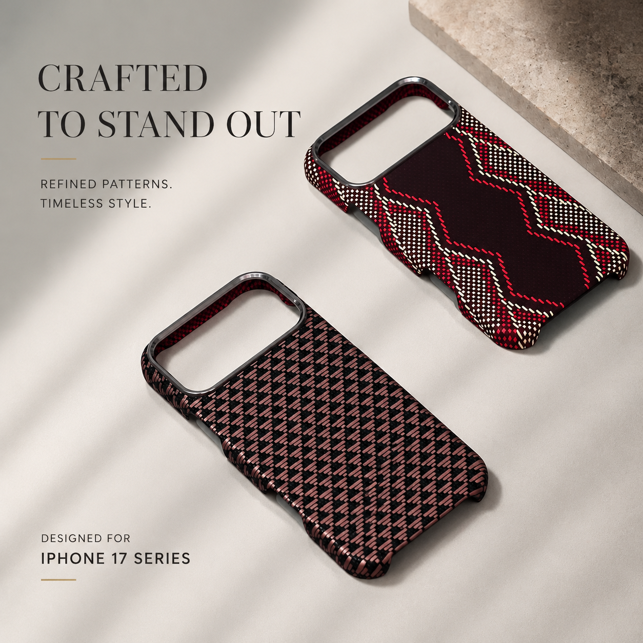 Premium iPhone Case Carbon Fiber Texture Magnetic Cover MagSafe Compatible Shock Absorbing PC TPU Hybrid Protective Case Slim Lightweight Design
