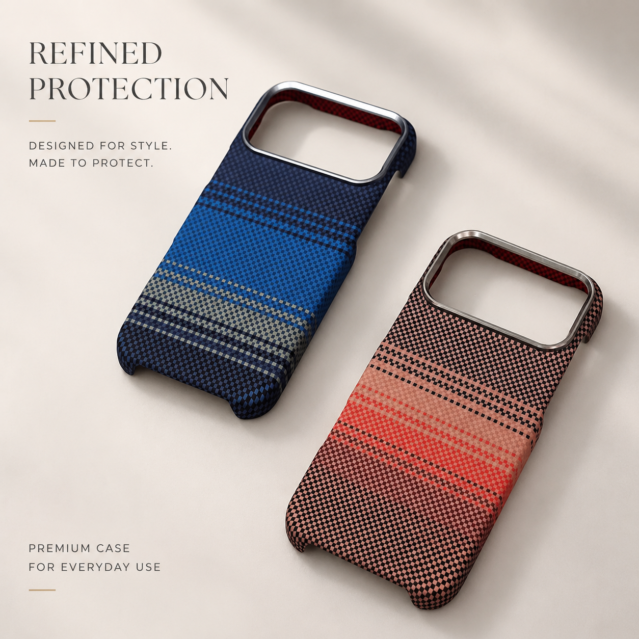 Premium iPhone Case Carbon Fiber Texture Magnetic Cover MagSafe Compatible Shock Absorbing PC TPU Hybrid Protective Case Slim Lightweight Design
