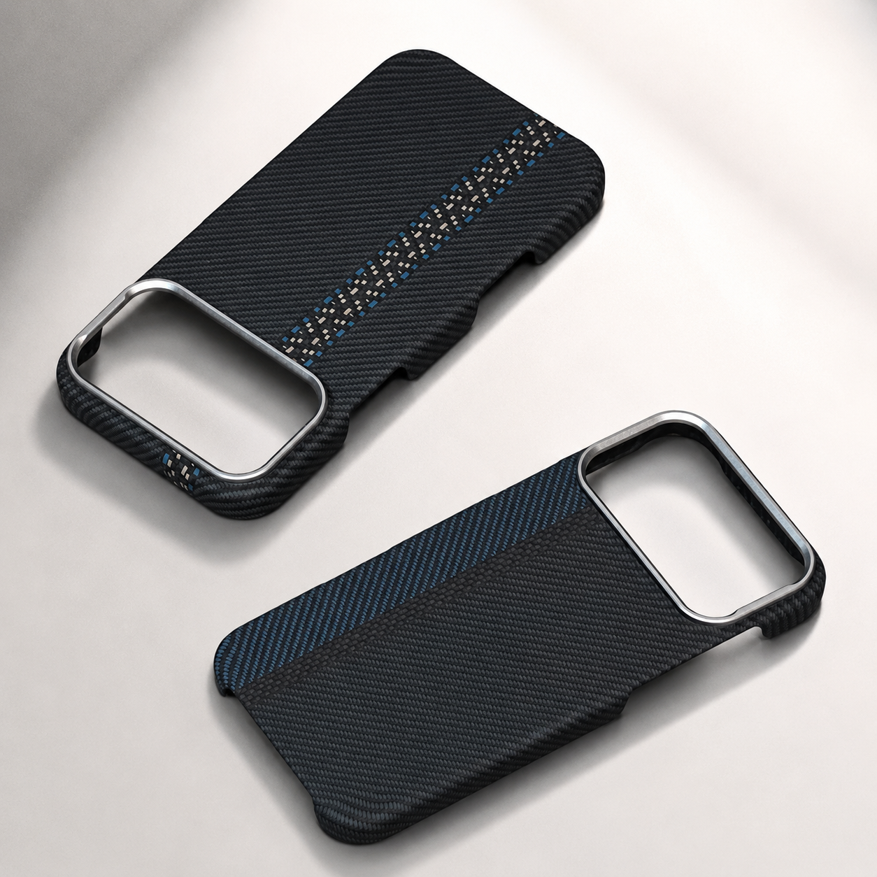 Premium iPhone Case Carbon Fiber Texture Magnetic Cover MagSafe Compatible Shock Absorbing PC TPU Hybrid Protective Case Slim Lightweight Design