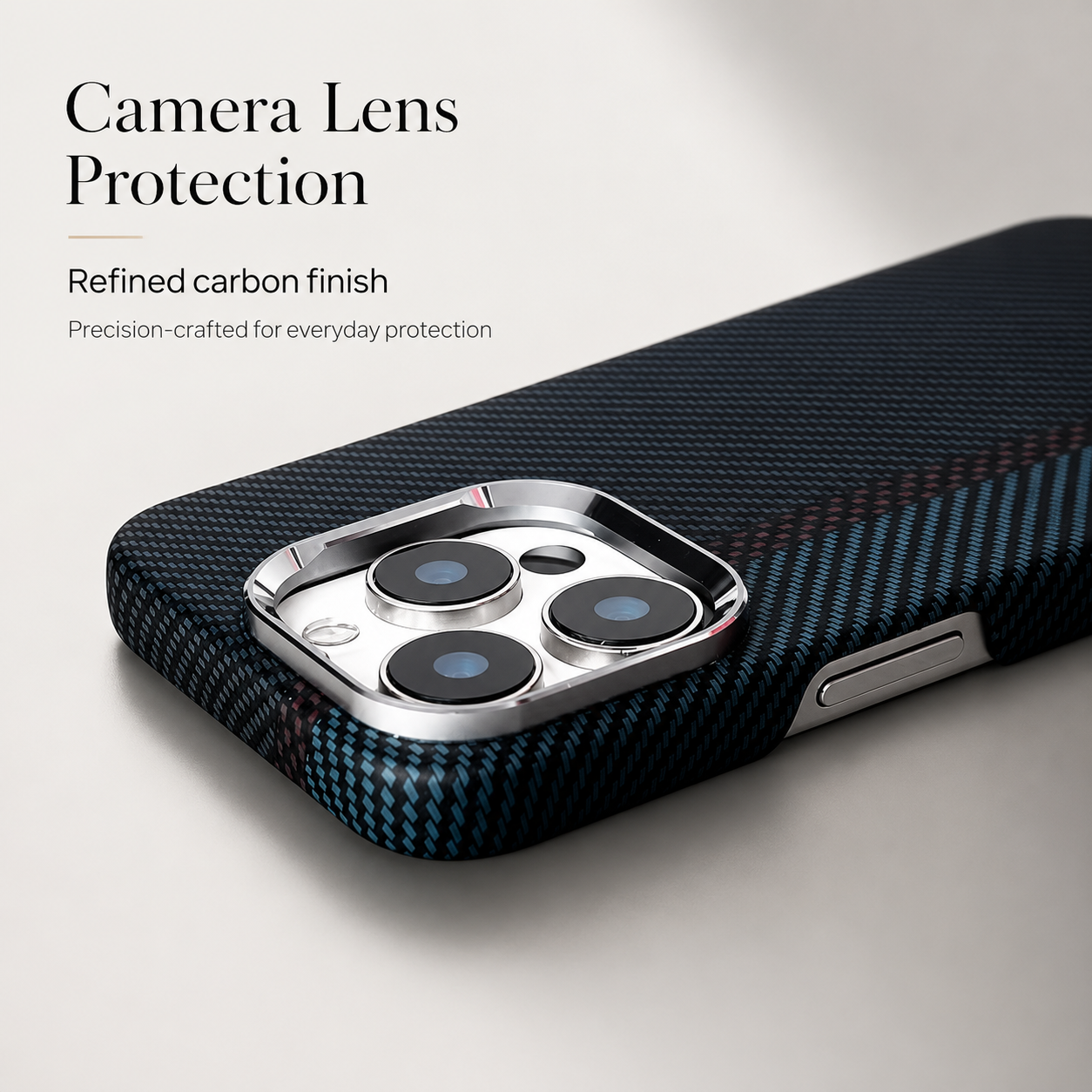Premium iPhone Case Carbon Fiber Texture Magnetic Cover MagSafe Compatible Shock Absorbing PC TPU Hybrid Protective Case Slim Lightweight Design