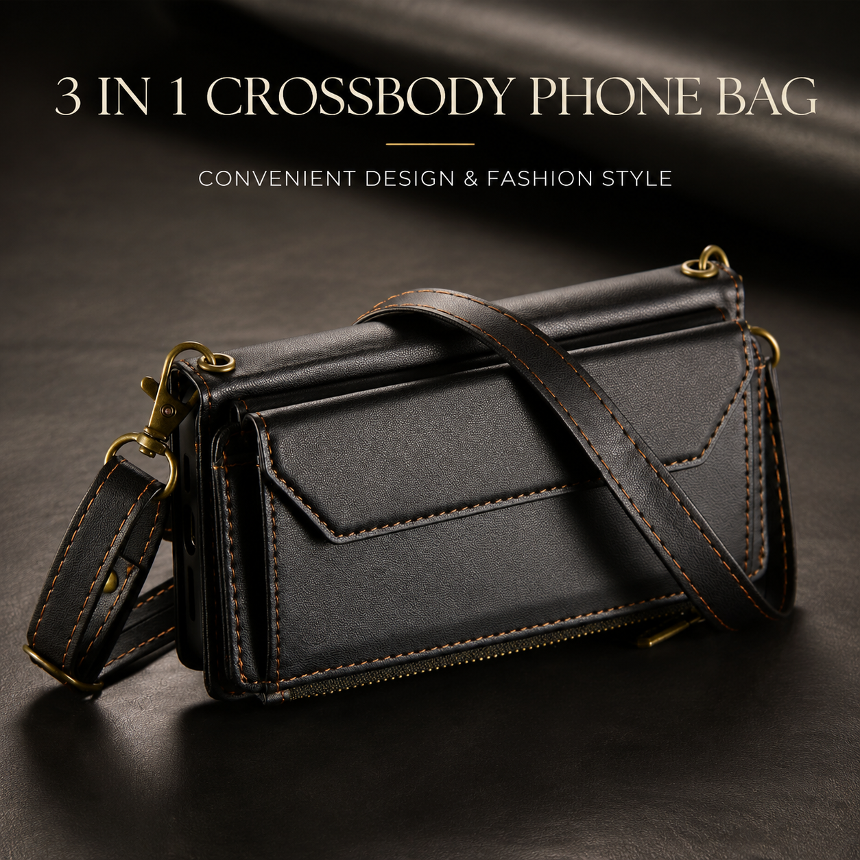 Premium iPhone Case Crossbody PU Leather Wallet Flip Cover with RFID Blocking, 7–10 Card Slots, Wristlet Strap, Kickstand Function & Shockproof Full-Body Protection