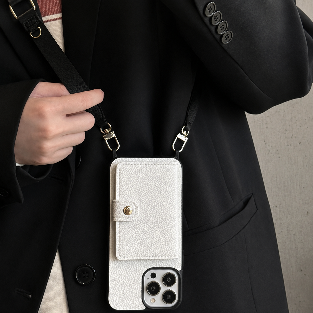 Premium iPhone Case Crossbody Wallet Cover Card Holder Coin Pocket RFID Protection Magnetic Closure Shoulder Strap Shockproof Slim Design