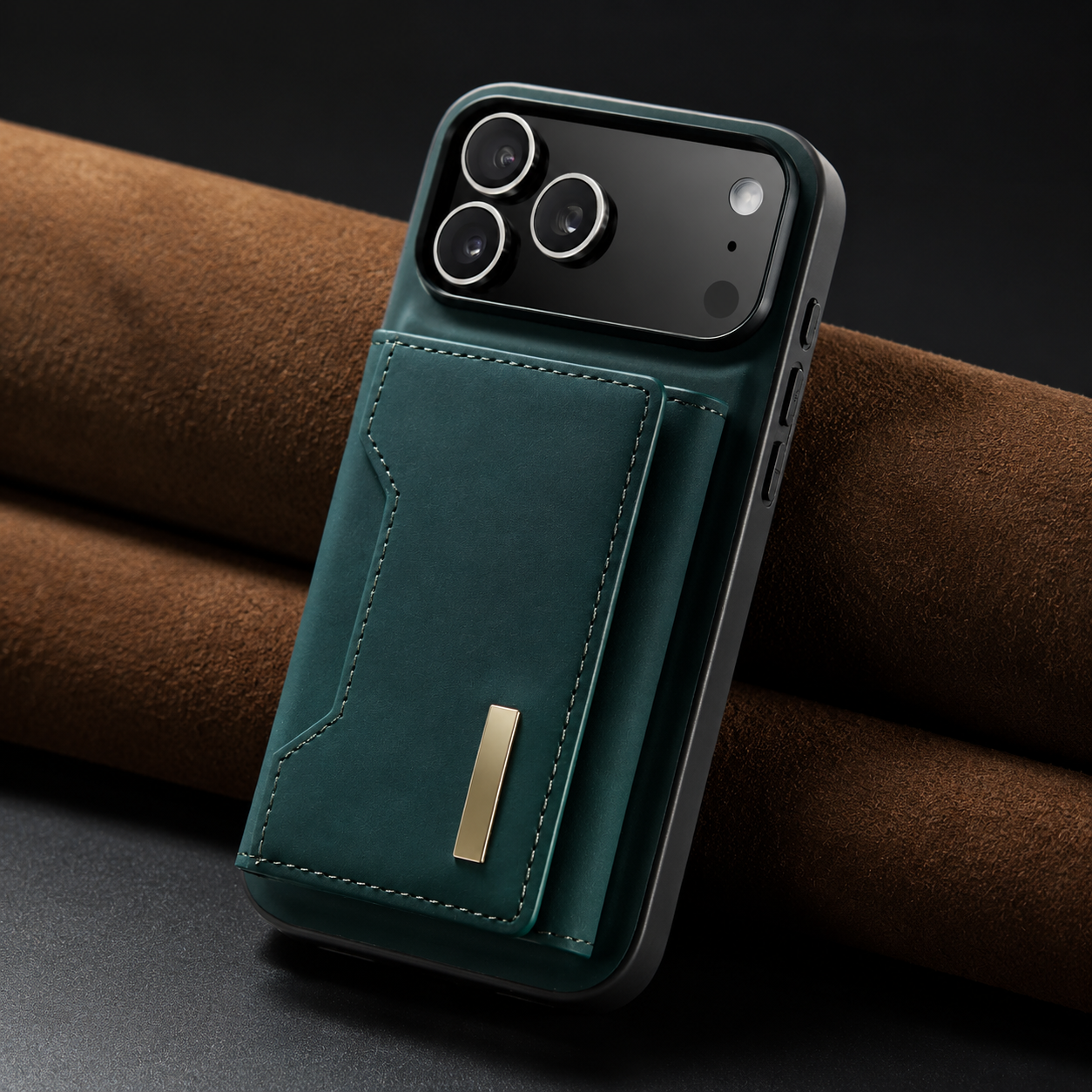 Premium iPhone Case Detachable Magnetic Wallet Cover Card Holder Kickstand Protective Case Full Body Leather Design Anti Fingerprint Everyday Carry