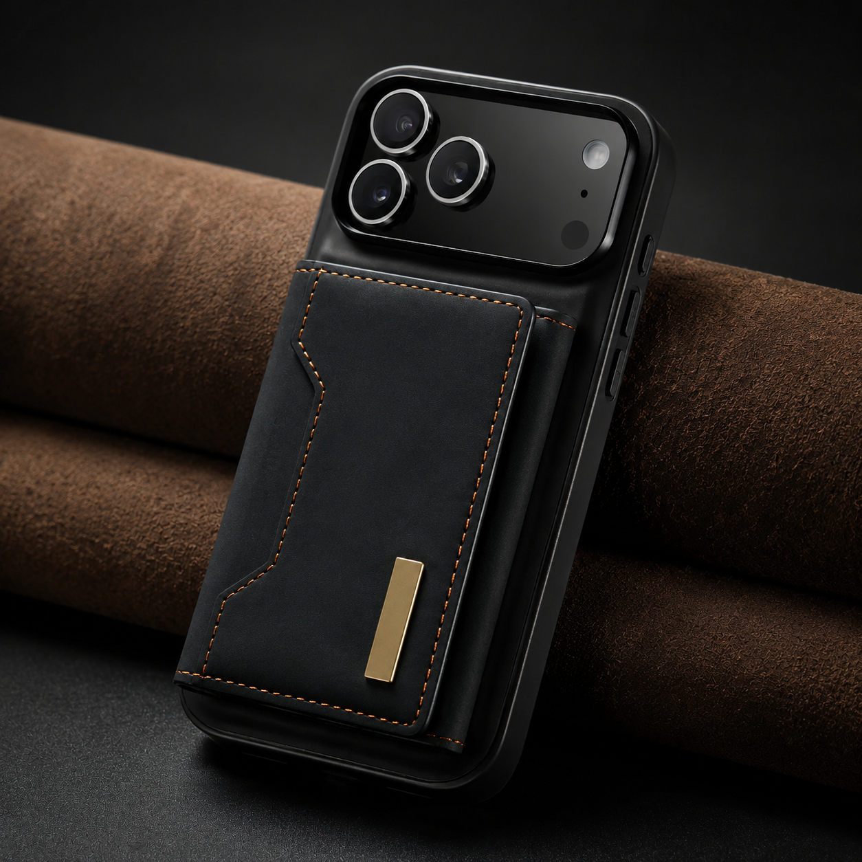 Premium iPhone Case Detachable Magnetic Wallet Cover Card Holder Kickstand Protective Case Full Body Leather Design Anti Fingerprint Everyday Carry