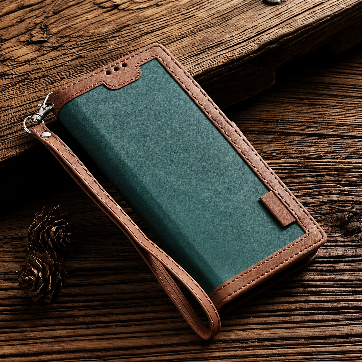 Premium iPhone Case Flip Wallet MagSafe Compatible Genuine Leather Magnetic Closure Card Holder Shockproof Protective Cover Camera Lens Protection Slim Design