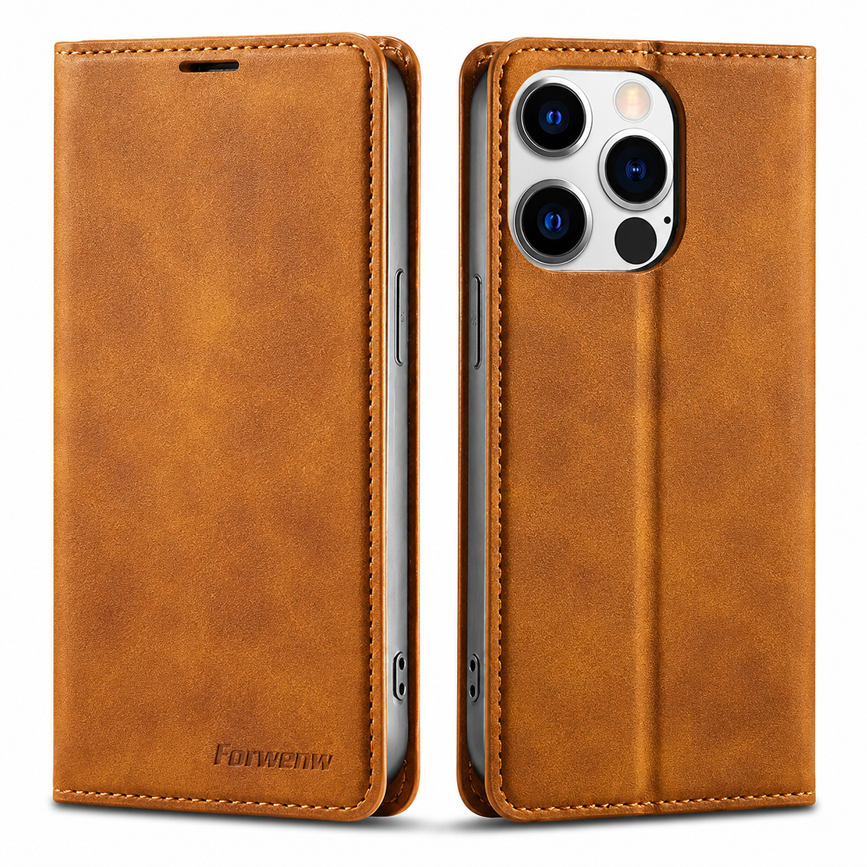 Premium iPhone Case Flip Wallet MagSafe Compatible Leather Card Holder Magnetic Closure Shockproof Protective Cover Camera Lens Protection Stand Function