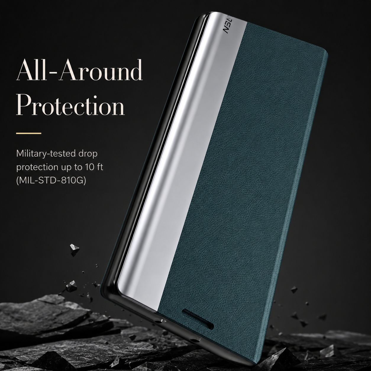 Premium iPhone Case Flip Wallet MagSafe Compatible Magnetic Protective Cover Card Holder Stand Function Screen Protection Shockproof Slim Design